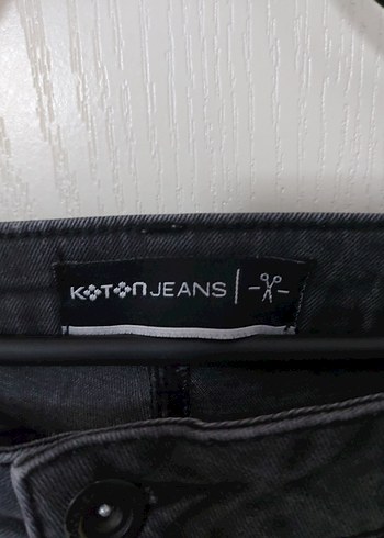 Siyah Kadın Bol Kesim Kot Pantolon - Görsel 2