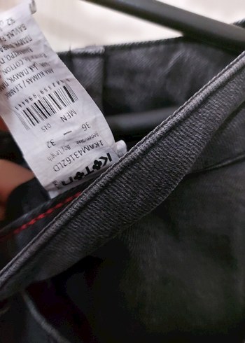 Siyah Kadın Bol Kesim Kot Pantolon - Görsel 3