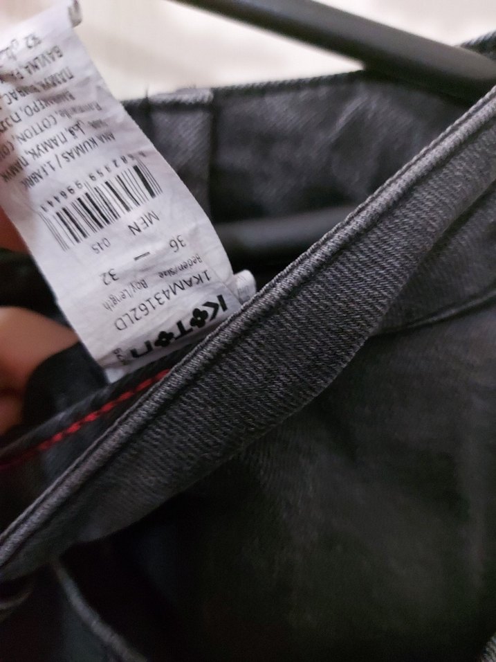 Siyah Kadın Bol Kesim Kot Pantolon - Görsel 3