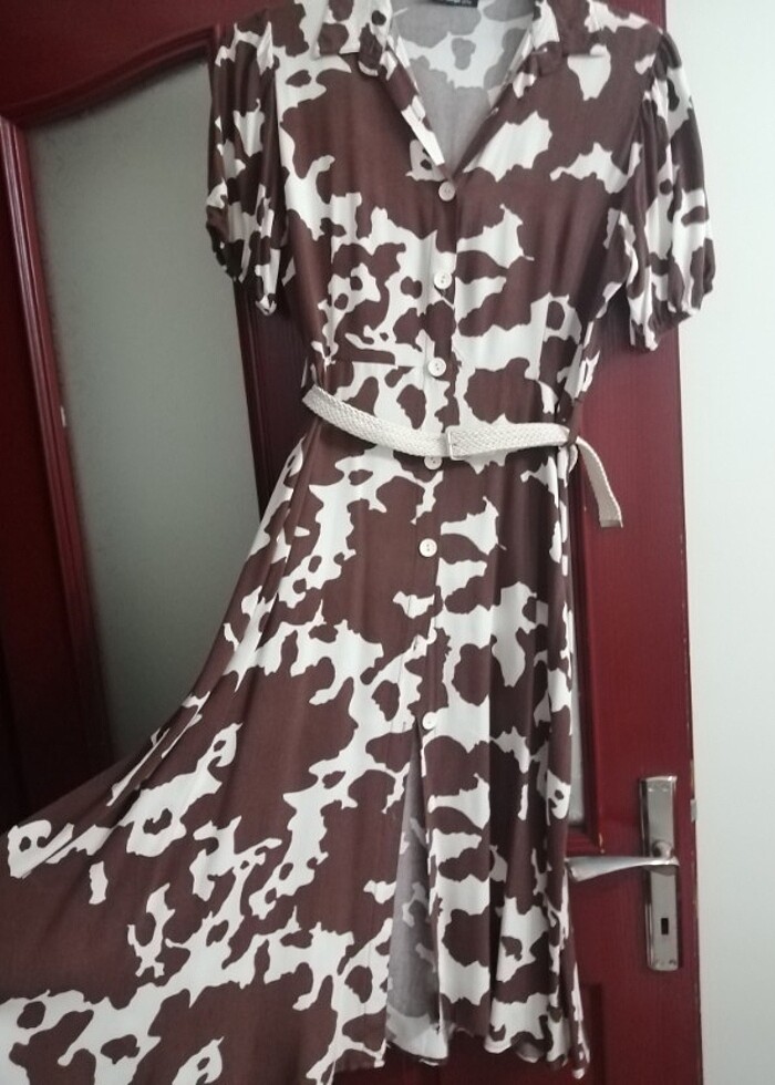 Keten kumaş Elbise  - Görsel 2