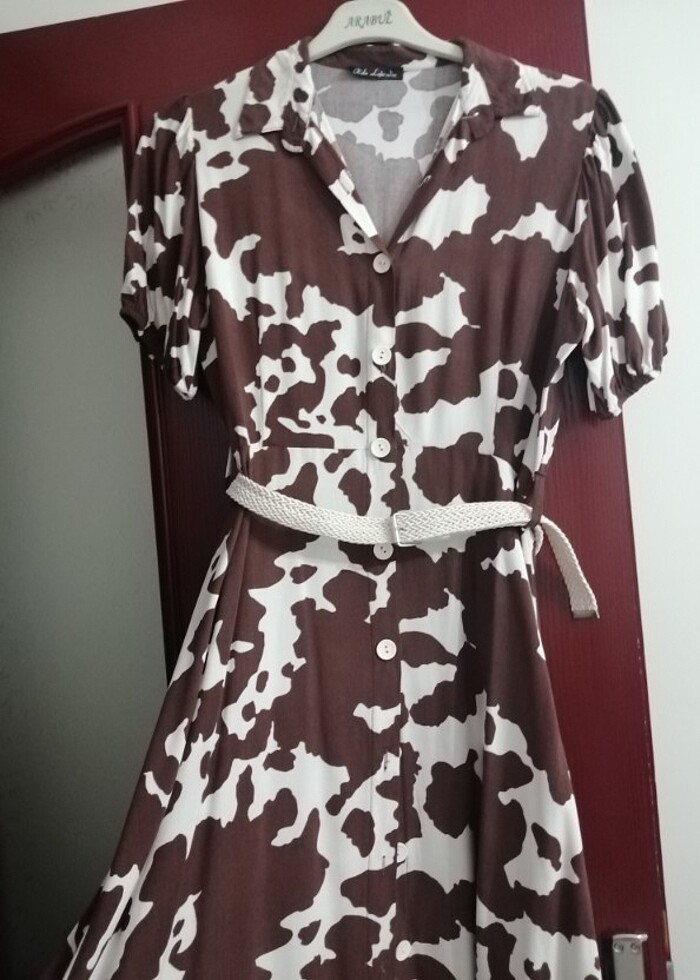 Keten kumaş Elbise  - Görsel 3