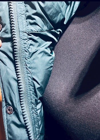 Zümrüt yeşili uzun pufer yelek kaz tuyu - Görsel 6