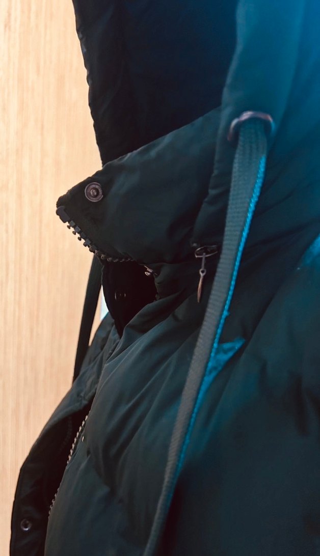 Zümrüt yeşili uzun pufer yelek kaz tuyu - Görsel 5