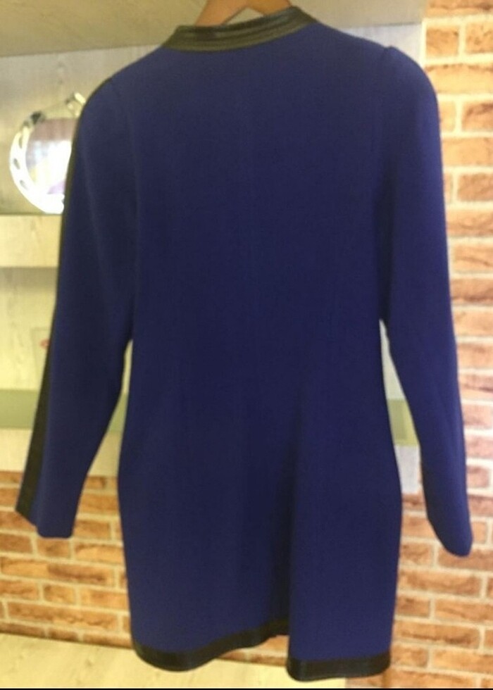 Saks rengi kaşmir  - Görsel 3