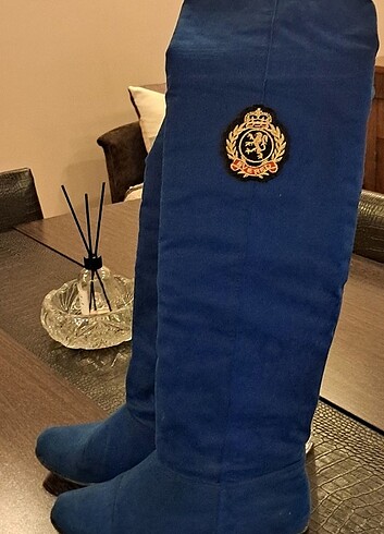 Diz üstü cizme saks rengi eşi yok - Görsel 8