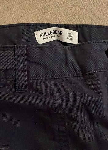 m Beden Pull bear lacivert kargo pantolon