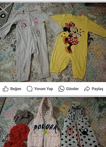 6 Ay Beden çeşitli Renk Kız bebek kiyafet