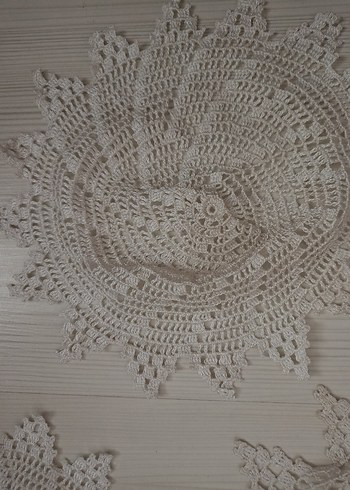 Bohem Tarzı El İşi Dantel Motifler 7li çeyiz seti - Görsel 3