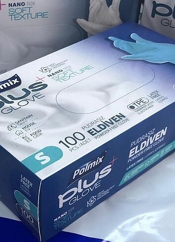 Polmix pudrasız eldiven s beden seffaf