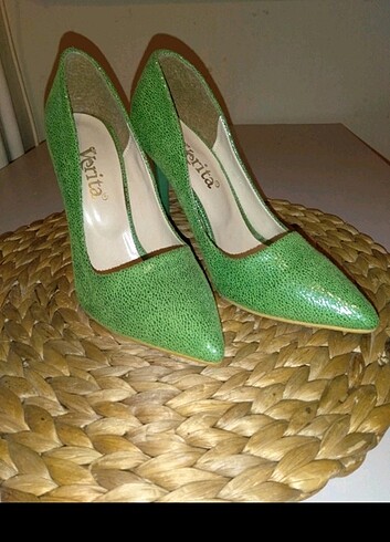 Koton Stiletto ayakkabi yeşil 