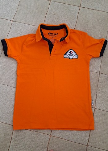 Final okulları Turuncu Erkek Polo Tişört 5 - 6 yaş