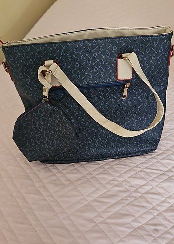 Bohem Stil Mavi Baskılı Kadın Çanta - Görsel 2