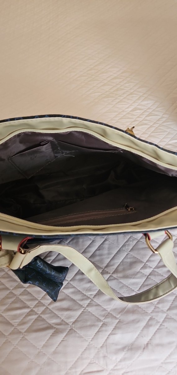 Bohem Stil Mavi Baskılı Kadın Çanta - Görsel 3