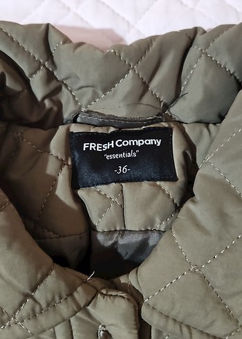 Düğmeli Yeşil Kadın Mont - Görsel 4