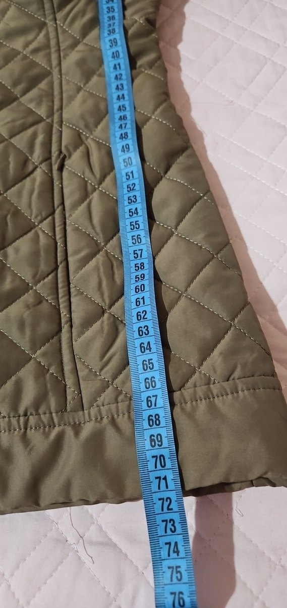 Düğmeli Yeşil Kadın Mont - Görsel 3