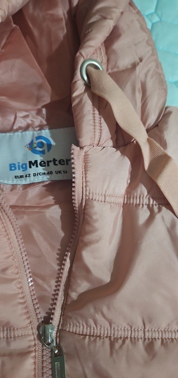 Pembe Uzun şişme  Fermuarlı Kadın Yelek - Görsel 2