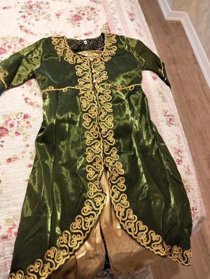 Drapeli Yeşil Kadın Henna Elbisesi - Görsel 3