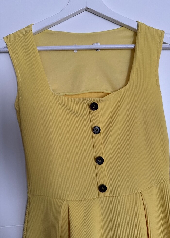 Sarı tam kalıp elbise - Görsel 2