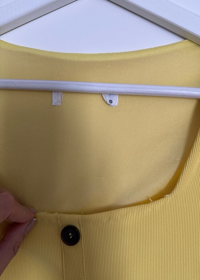 Sarı tam kalıp elbise - Görsel 3