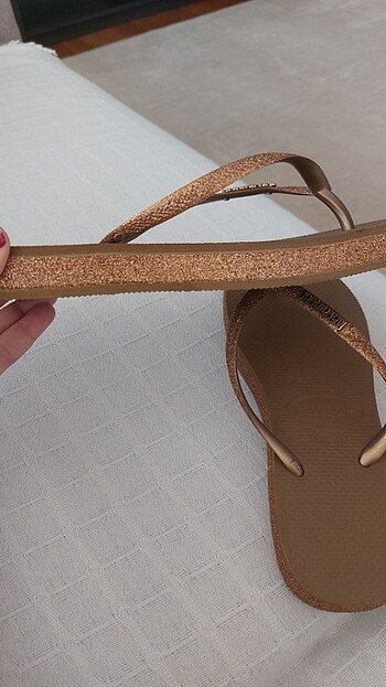 38 Beden altın Renk Orjinal havaianas sparkle terlik.brazilya kağucudur.