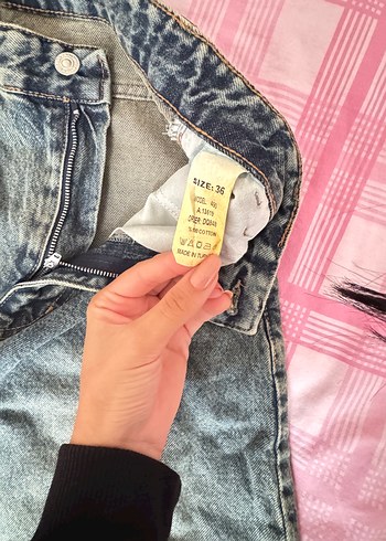 36 Beden Kadın yüksek bel baggy pantolon