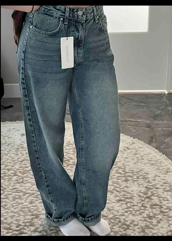 Kadın yüksek bel baggy pantolon