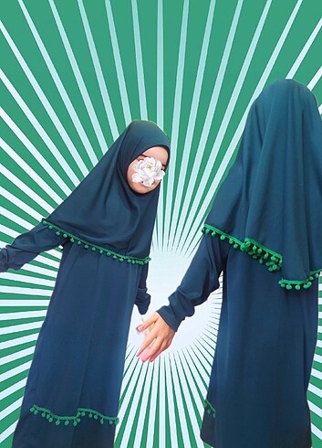 Yetişen alıyor ponponlu namaz elbisesi 
