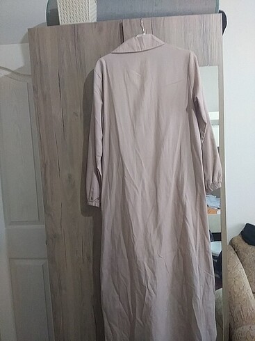 m Beden camel Renk Poplin kumaş nakışlı elbise