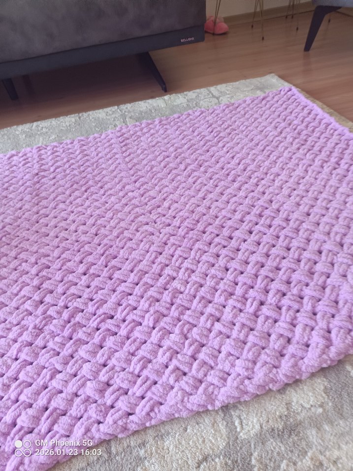 Mor Örgü Çocuk Battaniyesi - Görsel 2