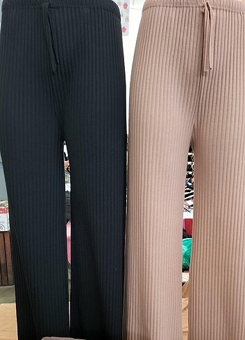 İnce penye İspanyol paça pantolon 