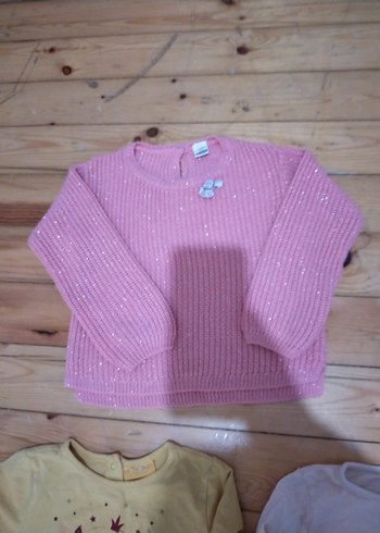 Kız Çocuk Pembe Triko Kazak