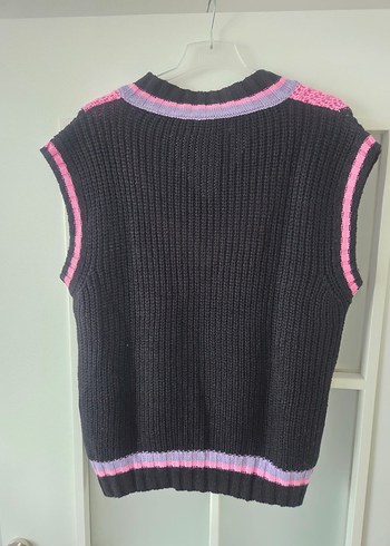 Kadın V Yaka Örgü Süveter - Görsel 2