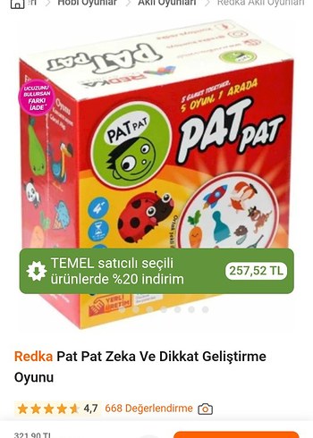 redka Pat Pat Eğitici Oyun - 5 Oyunu Bir Arada - Görsel 4