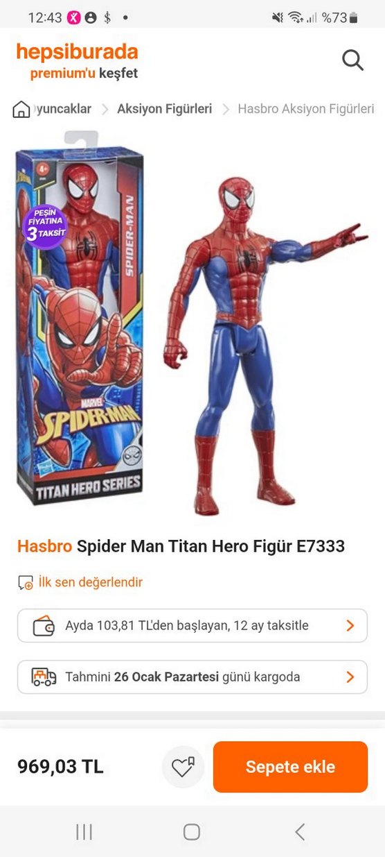 Hasbro örümcek adam 29 cm - Görsel 3