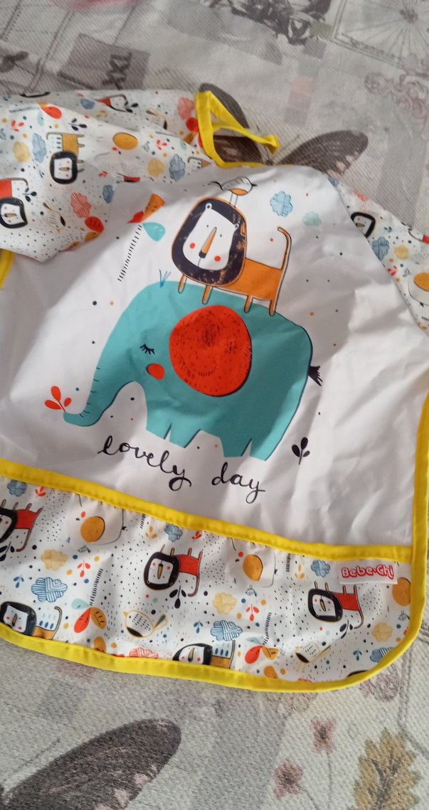 Renkli Baskılı Bebek Önlüğü - Görsel 2