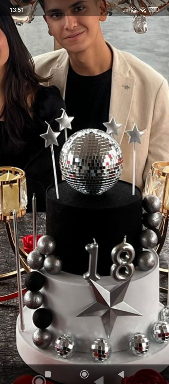 18 Yaş Gri Temalı Parti Pastası Dekoru - Görsel 4