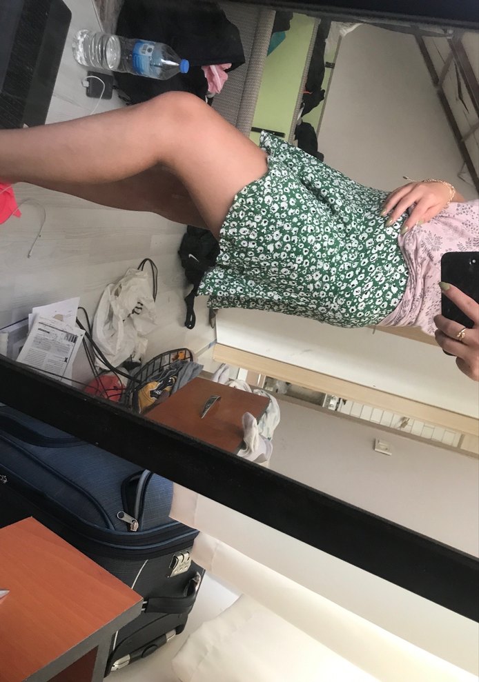 Işıltılı Yeşil Midi Hamile Şortu - Görsel 2