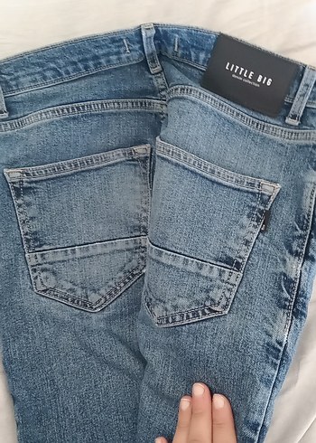 29 Beden erkek Mavi Midi Boy Denim Kot Pantolon