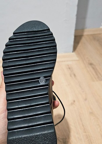 Bordo Deri Cocuk Klasik Ayakkabı - Görsel 4