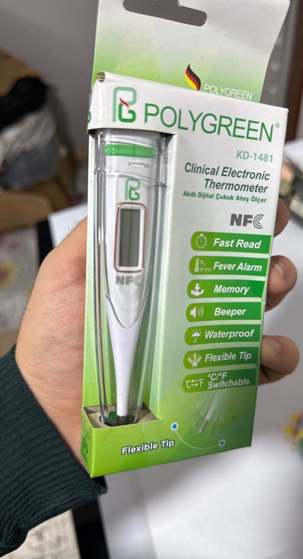 Polygreen KD-1481 Elektronik Klinik Termometre - Görsel 4