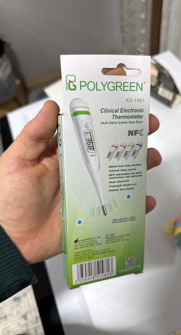 Polygreen KD-1481 Elektronik Klinik Termometre - Görsel 3