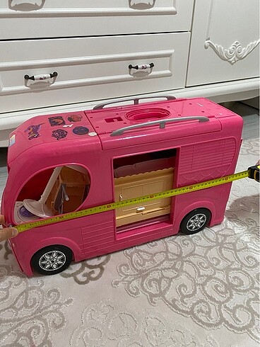Pembe renk orjinal barbie bebek karavan - Görsel 5