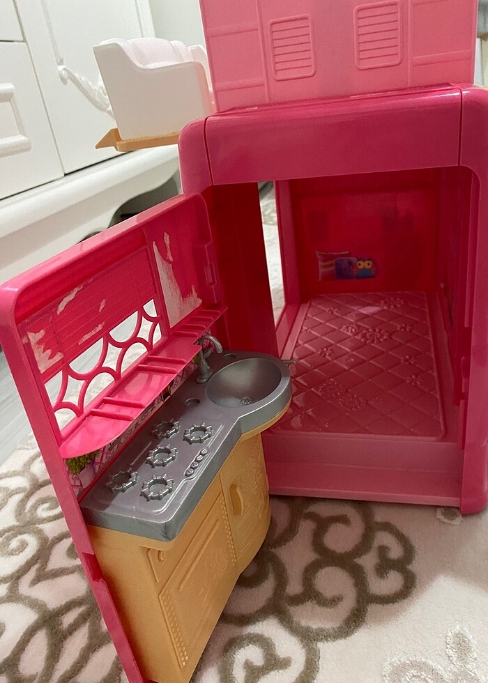 Pembe renk orjinal barbie bebek karavan - Görsel 2