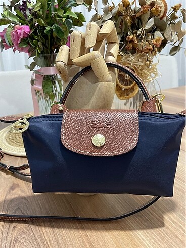 LONGCHAMP Kadın El Çantası(navy) 20 x 12 cm ve 120 cm askısı