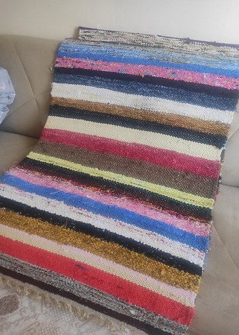 Renkli Çizgili Bohem Halı - Görsel 3