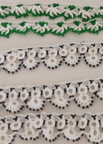Bohem Çiçek Desenli Dantel Şeritler - Görsel 2