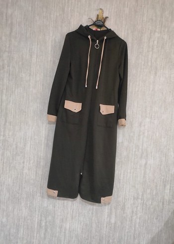 Kahverengi Kapüşonlu Uzun Kadın Kaban - Görsel 3