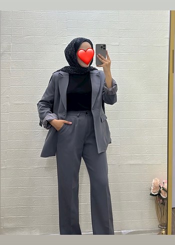 Gri Normal Kesim Kadın Blazer Ceket