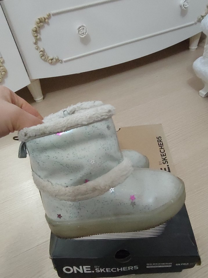 Beyaz Kız Çocuk Pastel Lastik Bot - Görsel 5