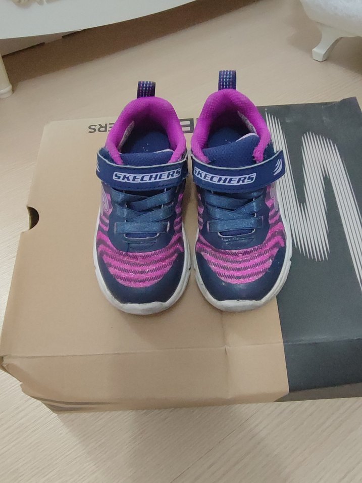 Mor Renkli Kız Çocuk Spor Ayakkabı Velcro - Görsel 4